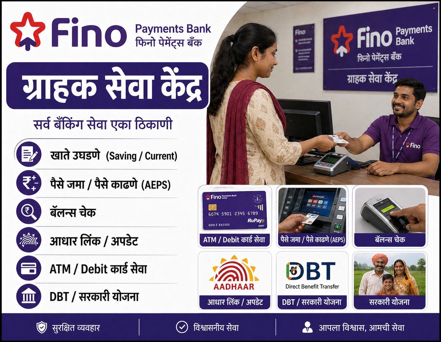 फिनो पेमेंट बँक ग्राहक सेवा केंद्र