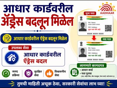 आधार कार्ड ऍड्रेस बदलून मिळेल